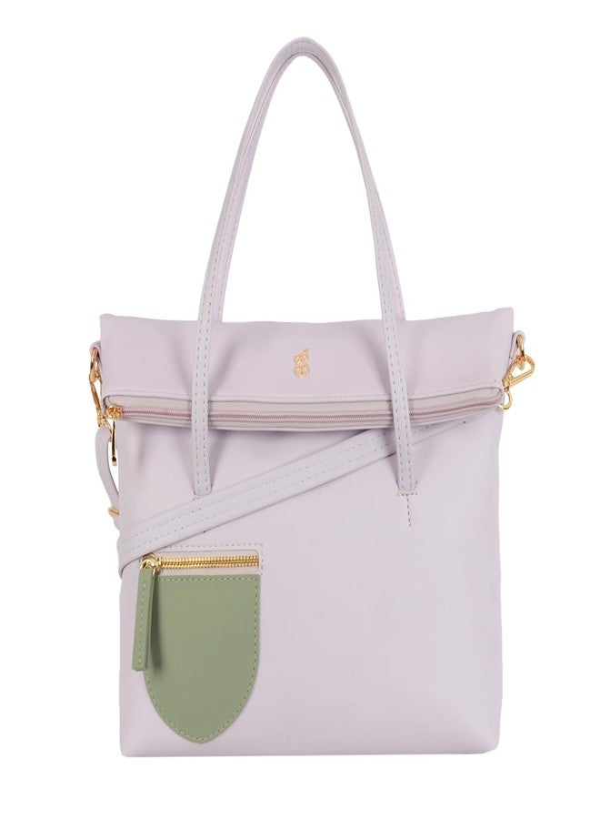 Baggit Women Purple Satchel Handbag Medium Size | Ladies Stylish Casual Purse Bag - Image 1